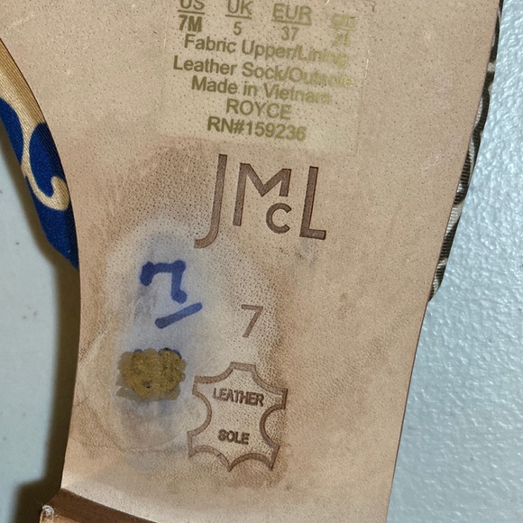 J. McLaughlin slip on fabric Sandals. Size 7 - Picture 11 of 11